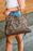 Leopard Print Studded Tassel Zipper Tote Bag