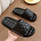 Men's Home Slippers With Plaid Design Soft-soled Silent Indoor Floor Bathing Slippers Women House Shoes Summer