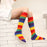 Mid-calf Socks Rainbow Cotton Socks