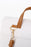 White and Brown Faux Leather Fashion Backpack for Women