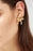 Gold Elegant Ribbon Bow Shape Stud Earrings