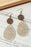 Apricot Colorblock Cut-Out Water Drop Hook Earrings