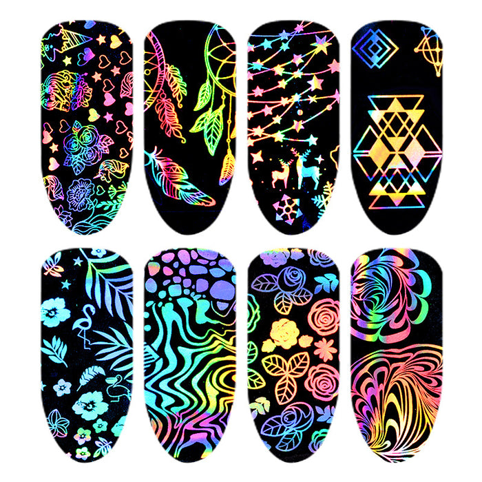 Nail Laser Star Sticker Thermal Transfer Nail Decals Symphony Star Paper