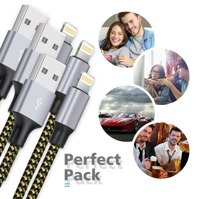 3 Pack Fast Charger USB Cable For IPhone 6 7 8Plus IPhone XR Xs Max 11 12 13 Pro