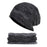 Biking Men's Two-piece Woolen Hat With Head And Ear Protection