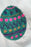 Pink Easter Sequin Egg Print Drop Shoulder Graphic Oversized Sweatshirt