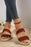 Fiery Red Woven Straps Slip On Flat Slippers