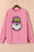 Pink Santa Claus Graphic Drop Shoulder Split Sweatshirt