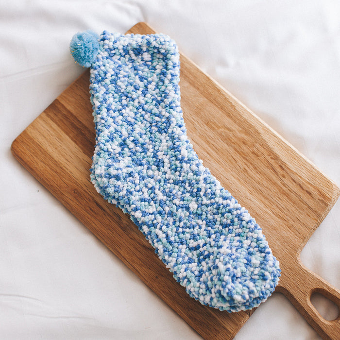 Thickened Fleece-lined Confinement Coral Fleece Sleeping Wear Warm Terry Sleeping Socks