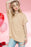 Rose Red Side Slit Short Sleeve Oversized Sweater