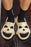 Beige Halloween Skull Open Toe Non-Slip Slippers