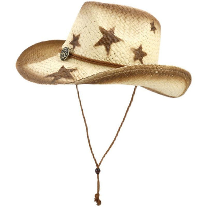 Cowboy Star Desert Highway Straw Hat