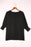 Black Plain Batwing Sleeve Business Casual Blouse for Women