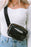 Black Adjustable Straps Zipper Clear Waist Bag