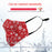 Snowflake Christmas Red Digital Printing Double-layer Dust Mask