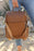 Chestnut Vintage Leather Large Zipper Backpack