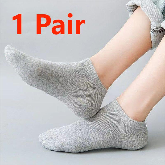 Men's Odor Resistant Low Cut Shallow Mouthed Invisible Boat Socks