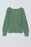 Green U Neck Textured Long Sleeve Top