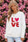 Beige LOVE Patched Graphic Valentines Sweatshirt