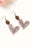 Light Pink Valentine Hollow Out Love Heart Dangle Earrings