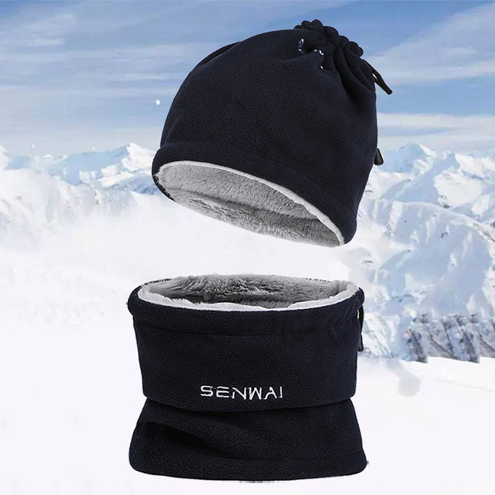 Outdoor Plush Bib Cold Proof And Warm Wool Hat Wind Proof And Fashionable