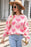 Light Pink Valentines Day Heart Jacquard Knit Sweater