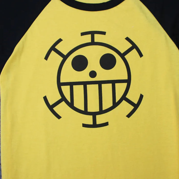 Anime One Piece Trafalgar Law Cosplay Men's Short Sleeve Cartoon T-Shirt Fashion Casual Tops Tee Shirts Costume Free Shipping