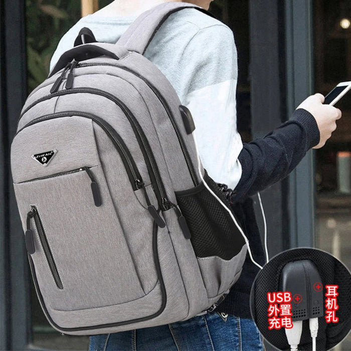 Men USB Charging Laptop Backpack 18 Inch Multi-functional High School College Student Backpack Male Travel Business Bag Pack