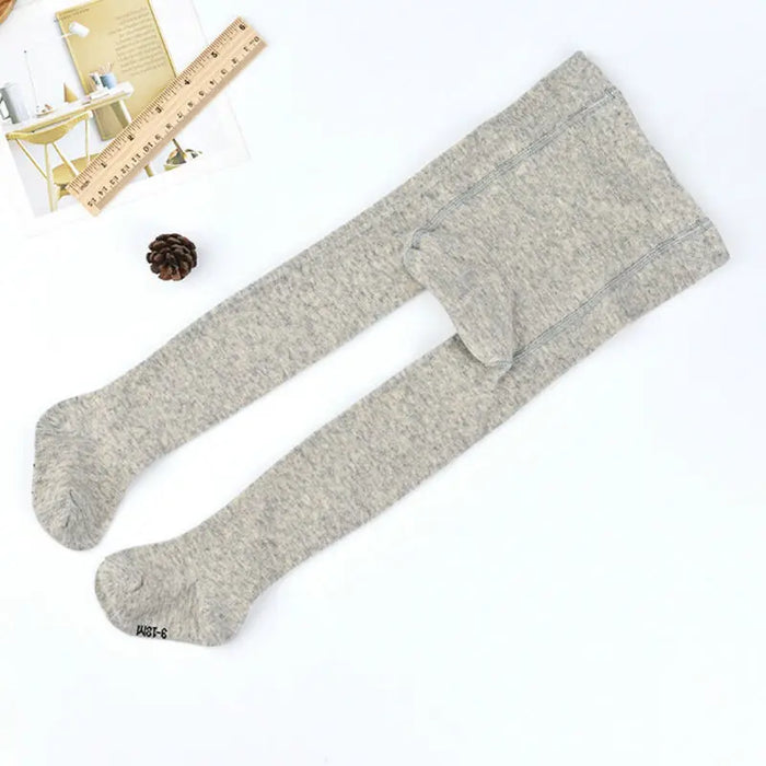 0-24M Cute Baby Girls Solid Tight Newborn Pantyhose Kids Warm Tights For Baby Stockings Warm Winter Autumn