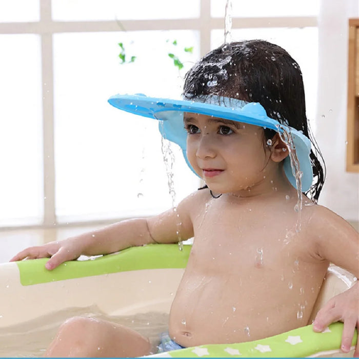 Kids Wash Hair Shield Direct Visor Caps Shampoo Bathing Shower Cap for Children Baby Care Sweet Lovely Hippos Style  Hats