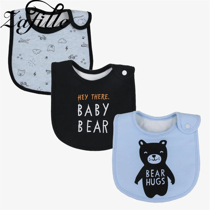 ZAFILLE Baby Bibs Newborn Infant Baby Stuff Baberos Cartoon Baby Feeding Bibs Cotton Baby Accesorios Soft Burp Things For Babies