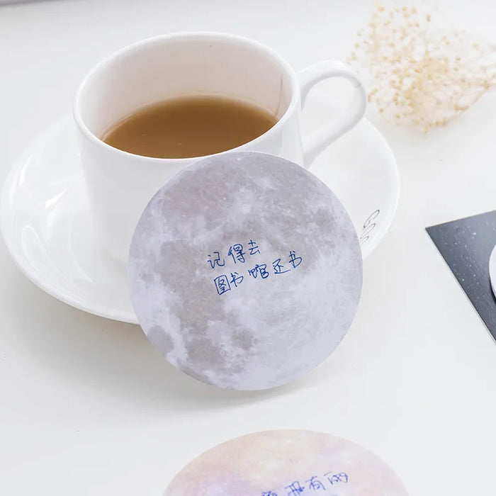 1Pcs/Pack Stationery Stick Planet Earth Pluto Moon Mini Memo Pad N Times Sticky Notes School Supply Bookmark Label 30 Sheets