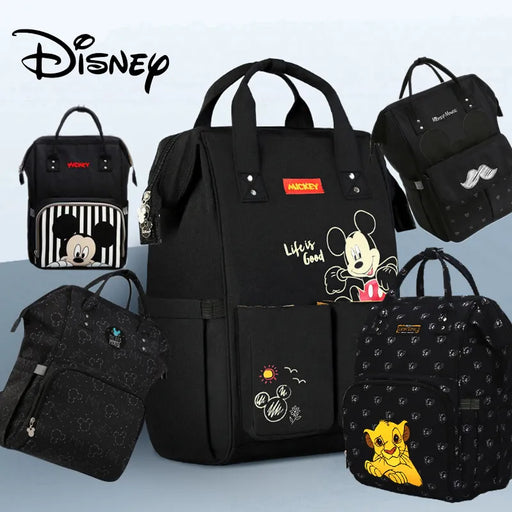 Disney Diaper Bag Backpack For Moms Baby Bag Maternity For Baby Care Nappy Bag Travel Stroller USB Heating Send Free 1Piar Hooks