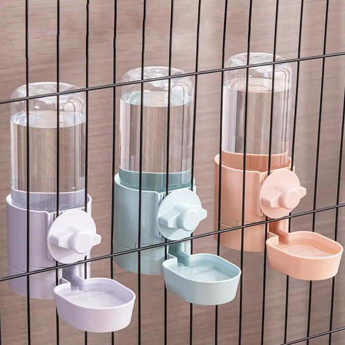 Automatic Pet Feeder Cage Hanging Bowl Water Bottle Food Container Dispenser For Puppy Cats Rabbit Birds Pet Feeding Product