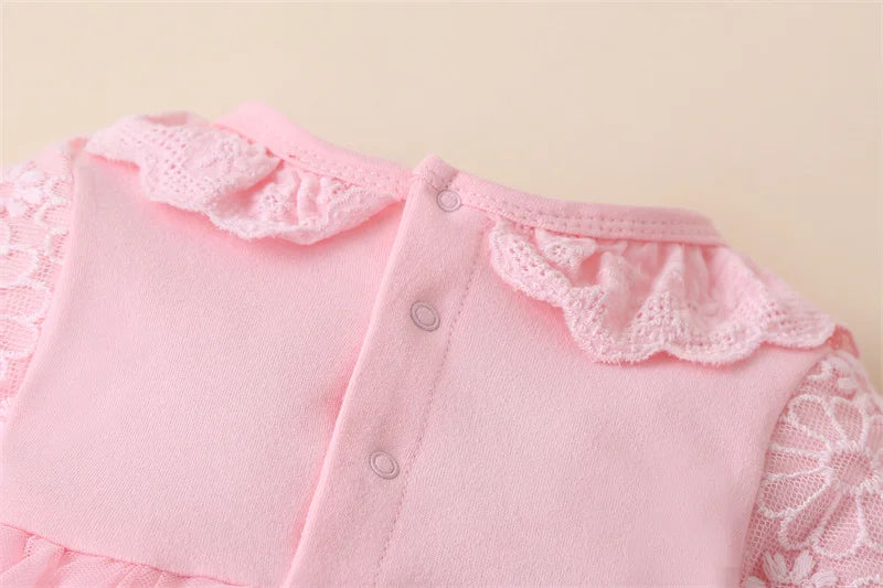 newborn baby girl clothes outfit gauze dress for toddler girls baby clothing princess birthday party lace dresses Spring autumn