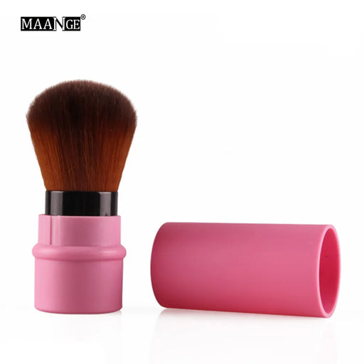 Pro 1Pcs Loose Power Foundation Blush Makeup Brush Mini Retractable Portable Blusher Face Brushes Beauty Cosmetic Travel Tools