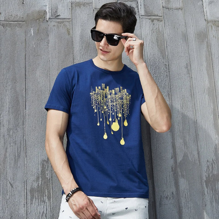 Pioneer Camp summer short t shirt men brand clothing high quality pure cotton male t-shirt print tshirt men tee shirts 522056