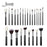 Jessup Makeup Brushes Set Synthetic-Natural Hair Foundation Powder Blush Eyeshadow Blender Liner Beauty Cosmetic Kit 6-25pcs