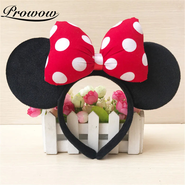 Prowow Lovely Dot Minnie Ears Headbands for Baby Girl Minnie Headband Baby Girl Accessories Kids Hair Headwear