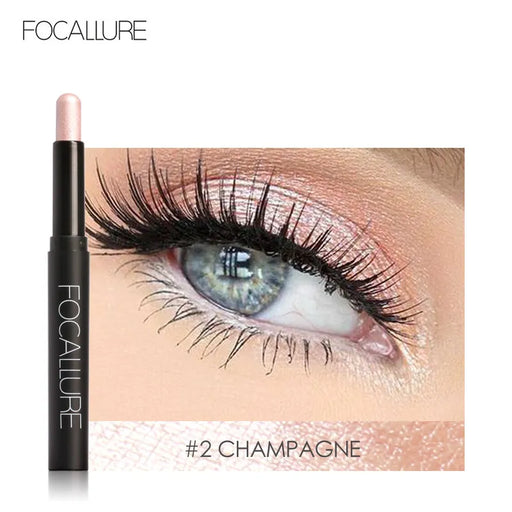 FOCALLURE 12 Colors Eyeshadow Sticker Cosmetics Eye Shadow Pencil Highlighter Shimmer Eyes Makeup Eye Shadow Eye Liner