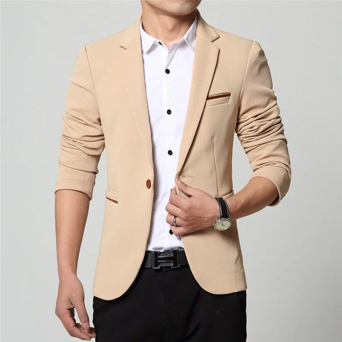 New Arrival high quality Men Suit Single Button Leisure Blazers Jacket Men men's  Korean Fashion Slim Fit Casual Blazer suits