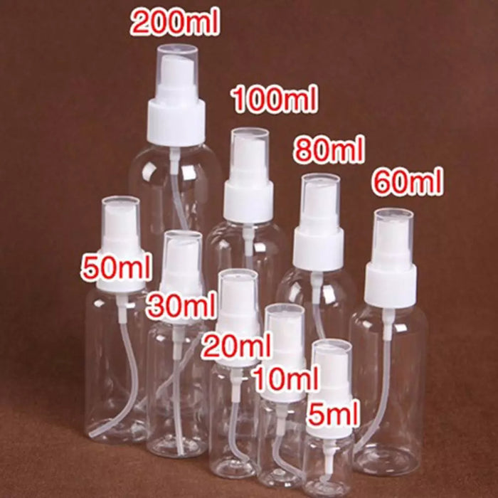 Portable Travel 5 /10 /20 /30 /60 /80 /100/ 120 ml transparent spray bottle small watering can cosmetic fragrance spray bottle