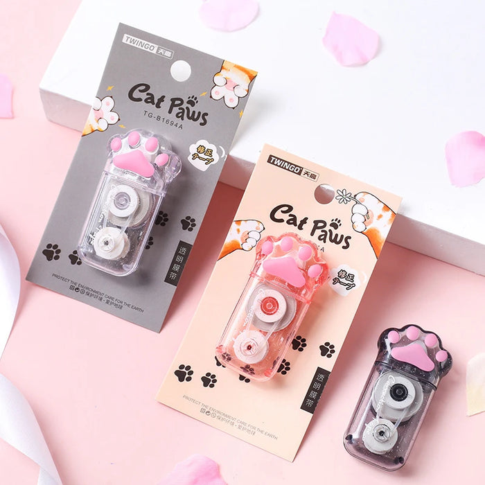 1 Pcs Lytwtw's Lovely Kawaii Transparent Cute Cat Claw Stationery Office School Supply Gift Corrector Novel Correction Tape