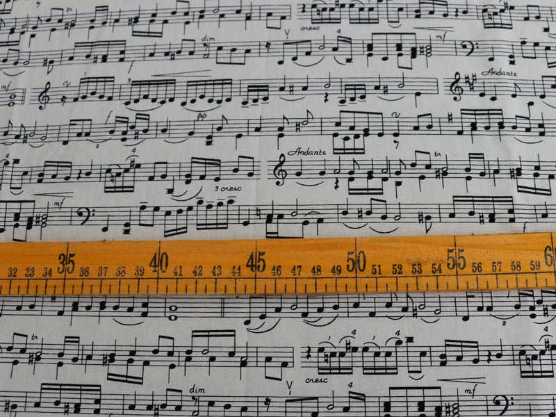 50cm*110cm Music Note Printed Cotton Fabric Sewing Baby Clothing Bag Hat Patchwork Cloth