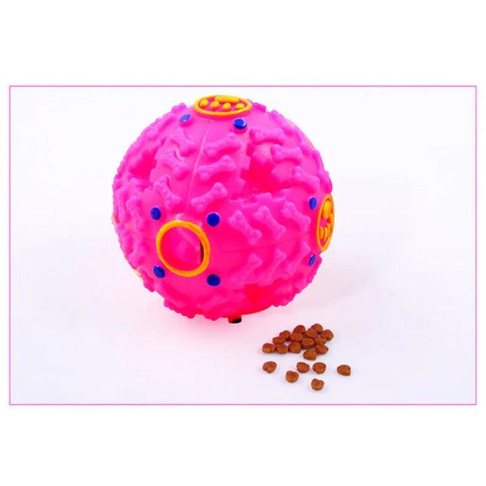 Dog Toys Trumpet Sound Leakage Food Ball Toy For Dogs Pet Food Dispenser Outdoor Easy Carry Training Interactive Dog Toys