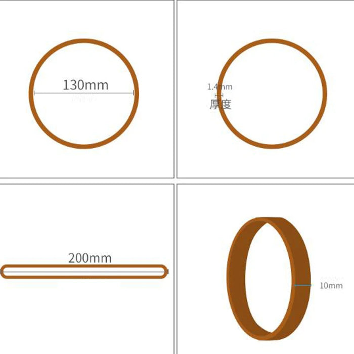 20 Pieces Wide 10mm Brown Rubber Strong Elastic Band Office School Supply Stationery Accessories High Quality 200mm Rubber Bands