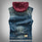 Sokotoo Men's casual detachable hooded denim vest Male slim vintage dark blue coat Tank top Hoodies