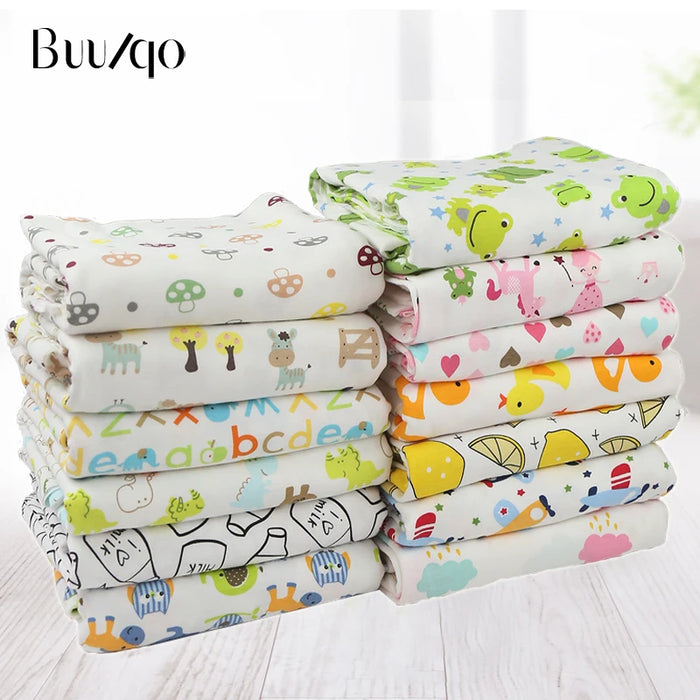 Buulqo Printed Cotton Knitting Fabric Stretchy Cartoon Interlock Jersey Cloth For DIY Sewing Uphostery Baby Clothing Tissue