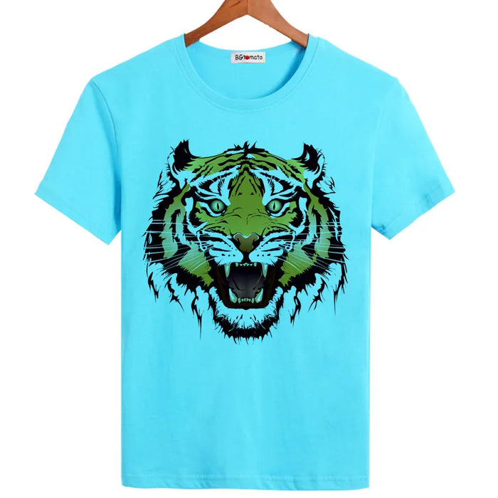 BGtomato New arrival popular Tiger print t shirt men hot sale active 3D shirt Brand good quality comfortable shirts for men