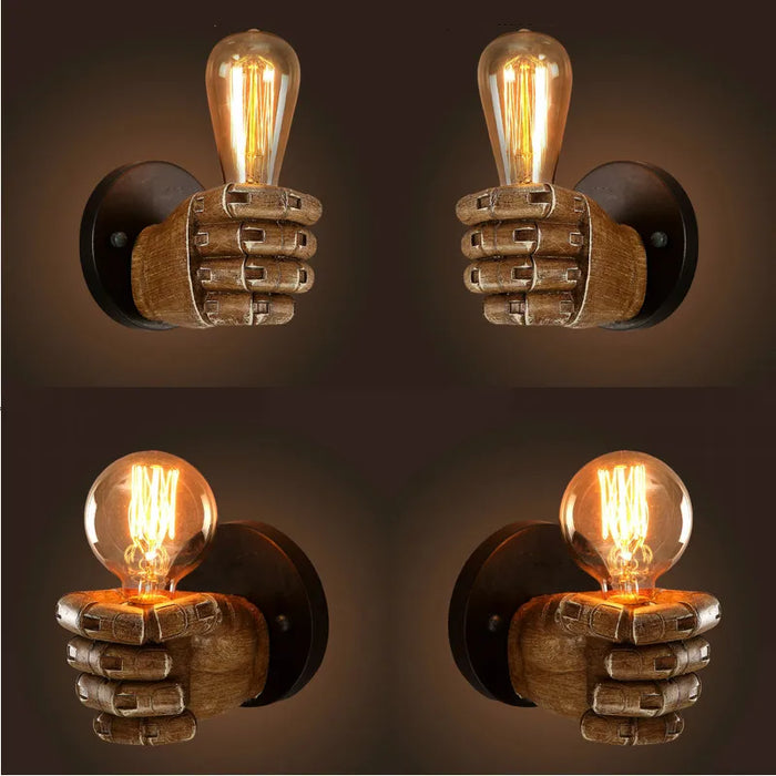 Classical Resin Fist Wall Lamp